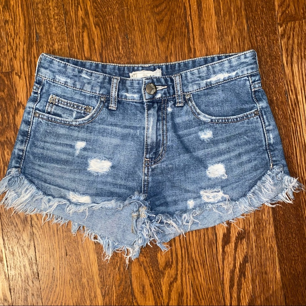 Free People denim shorts